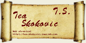 Tea Skoković vizit kartica